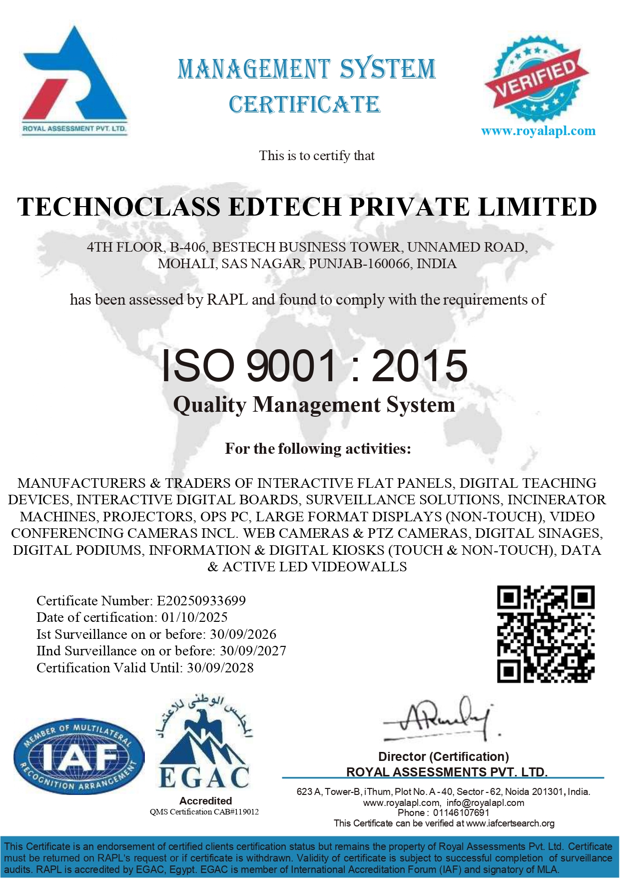 QMS certification